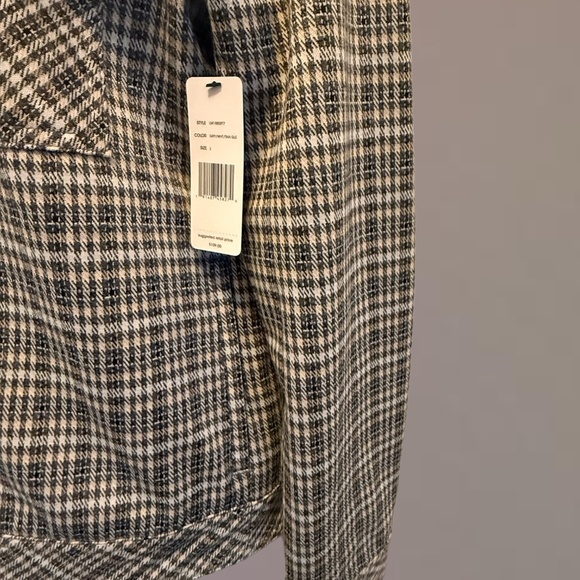 NWT Liverpool Los Angeles Plaid Zip Up Utility Jacket Size Large - Picture 5 of 6